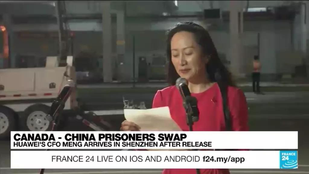 港媒评孟晚舟回国直播现场,孟晚舟回国视频获4亿赞