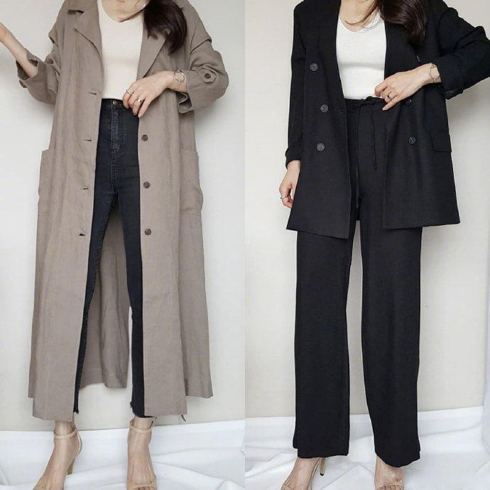 不挑人的气质风穿搭秋天这样穿,秋天慵懒风穿搭示范简约随性