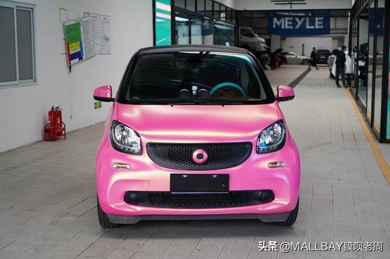 奔驰哑光改色效果图,奔驰smart改装图片