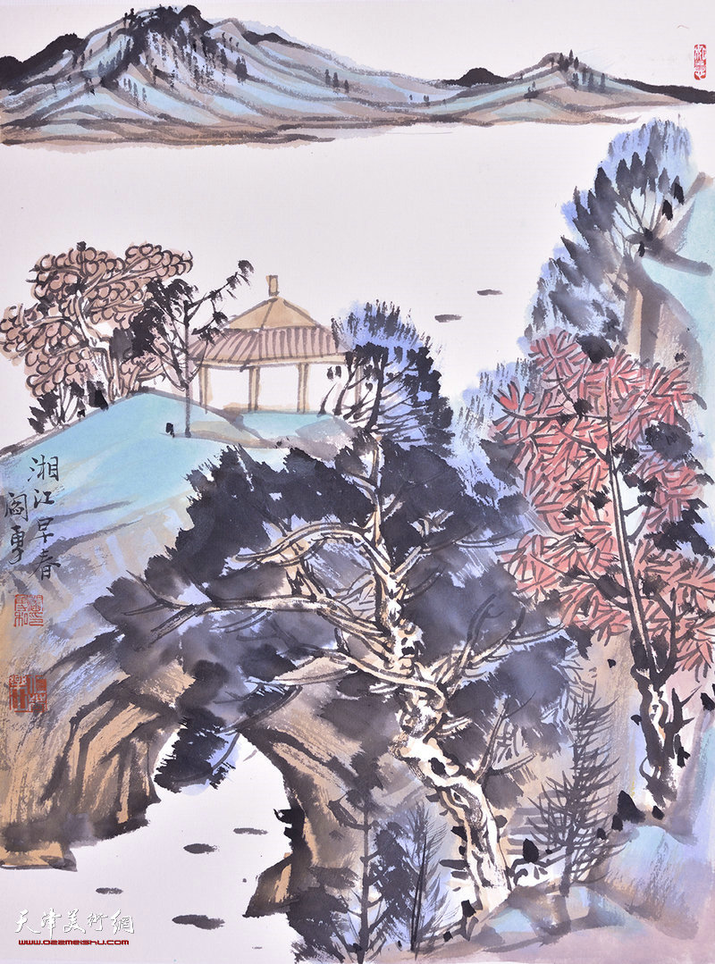天津市青年山水画家闫勇,天津画家闫勇作品