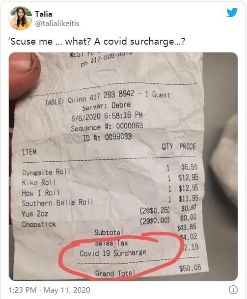 加拿大多商家开始收COVID-19附加费，你准备好为疫情买单了吗？