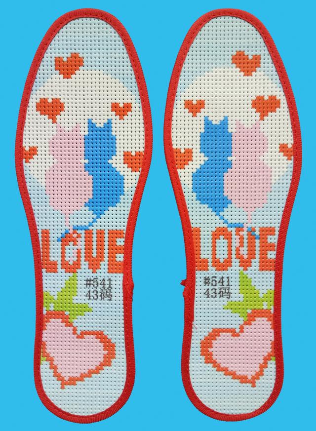 鞋垫绣花绝美,老式手工绣花鞋垫