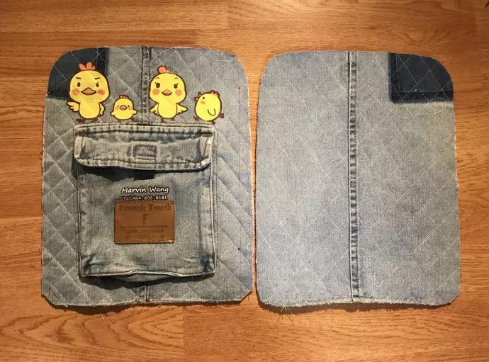 旧牛仔裤的废物利用改造,牛仔裤改双肩背包教程