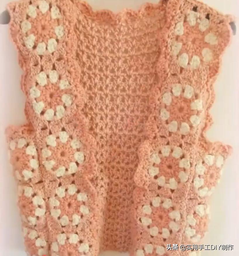 祖母方格编织长款外套教程,针织作品70款简约