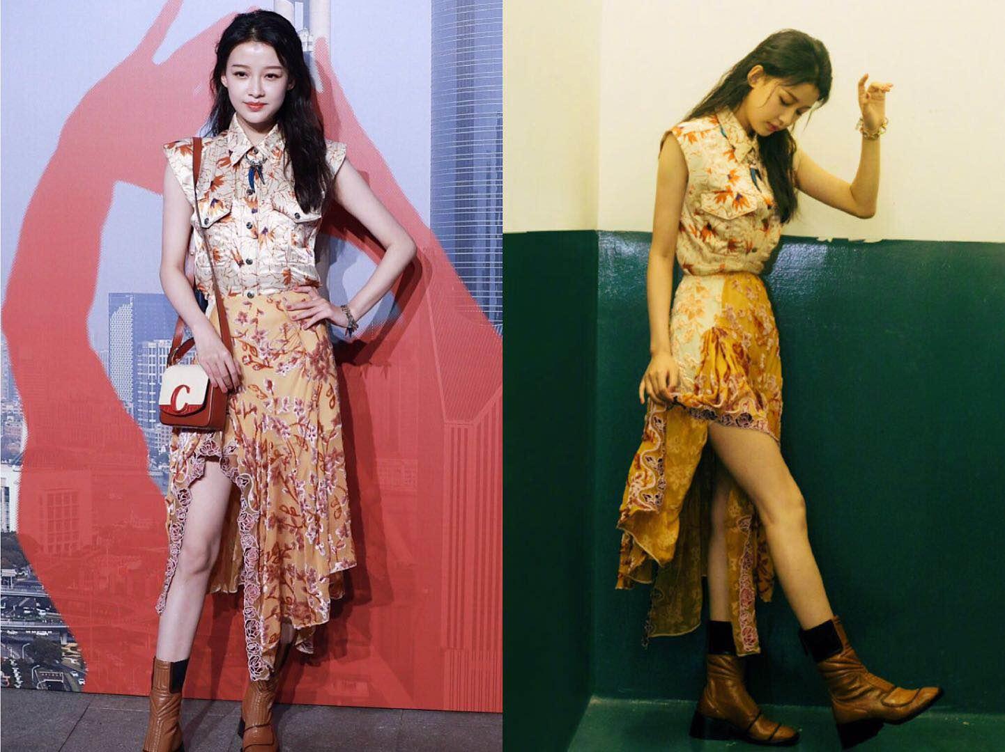 孙怡绝美莲藕腿,孙怡李沁同框腿长