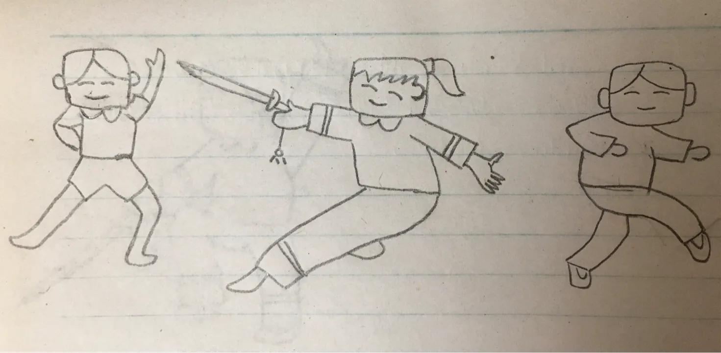 热爱运动的儿童画,女孩运动简笔画