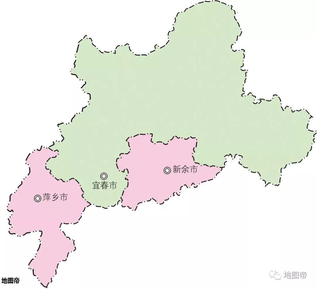 江西宜春版图一分为三，如今市中心设偏远的一角，没人愿认可！