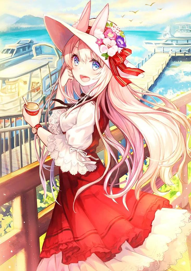 好看的二次元插画,美图壁纸风景二次元少女