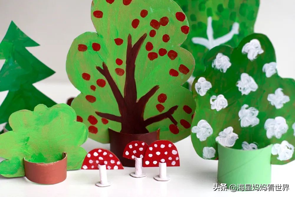 植树节种树简单又漂亮,关于植树节制作大树的图片