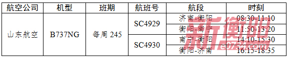 衡阳南岳机场最新航班时刻表,2020南岳机场航班
