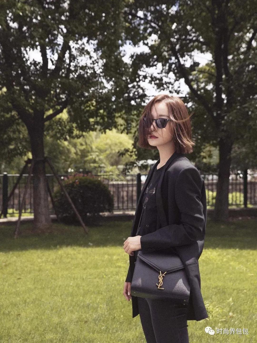 圣罗兰ysl鳄鱼压纹日落链条包,ysl圣罗兰鱼子酱玫红色链条包