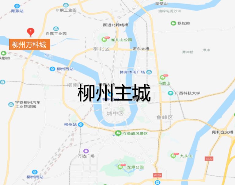 南宁周边200公里的城市,万科柳州1200亩
