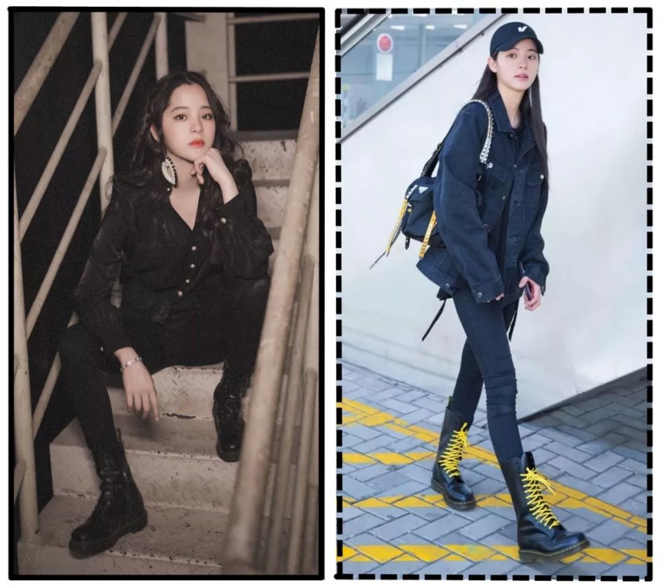 欧阳娜娜有多喜欢马丁靴,欧阳娜娜最新马丁靴