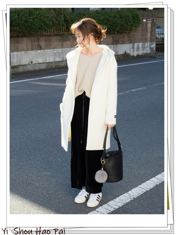 日系平价阔腿裤的搭配示例！时尚又实用的冬季穿搭参考