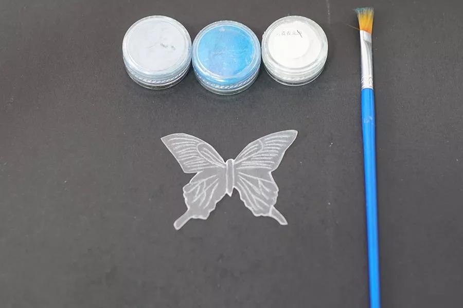 热缩片蝴蝶制作教程,热缩板耳环制作教程