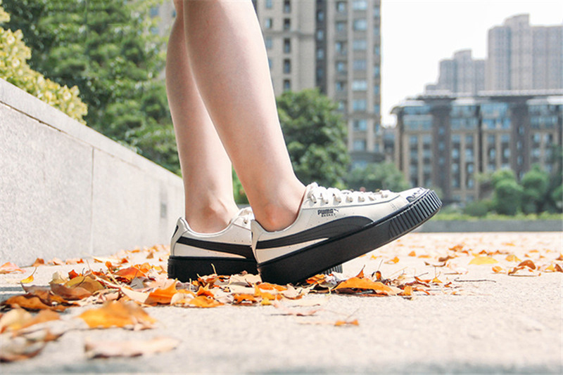 puma蕾哈娜黑花边,puma蕾哈娜绑带