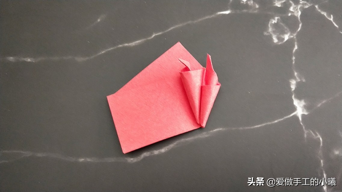 玫瑰花折纸图解,玫瑰花千纸鹤折纸图解