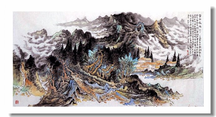 李向鸿山水画精品欣赏,李雁飞写意山水画