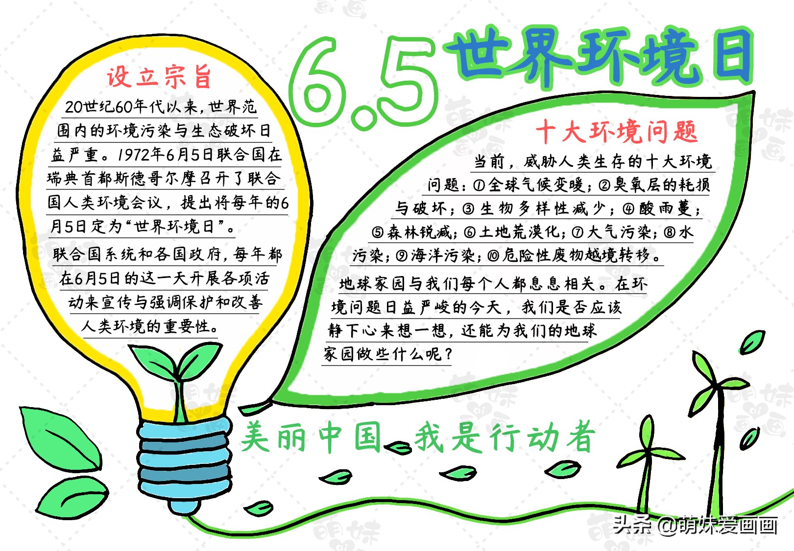 爱护环境低碳环保手抄报,环保手抄报爱护环境