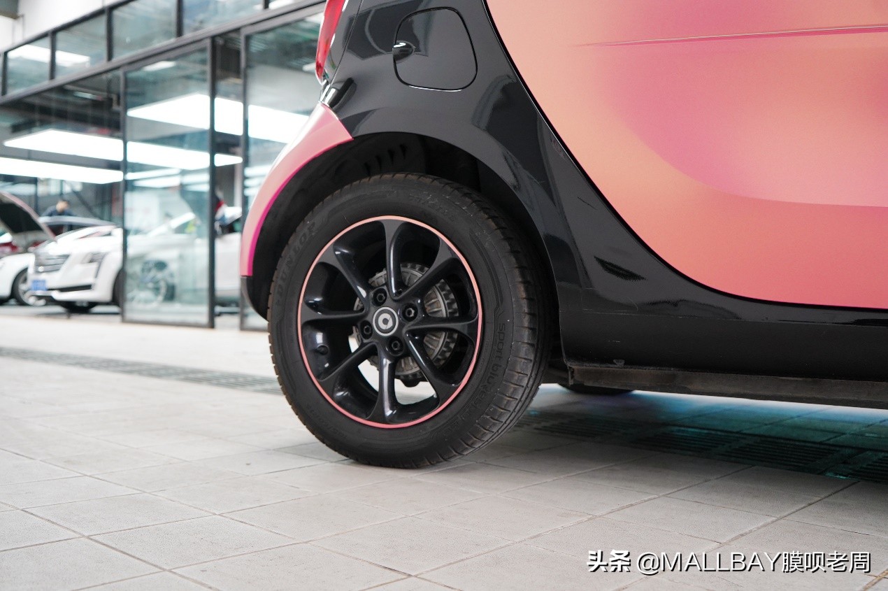 奔驰哑光改色效果图,奔驰smart改装图片