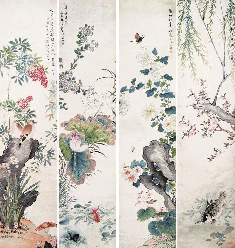 清代花鸟鱼虫画,清代国画名家花鸟鱼虫