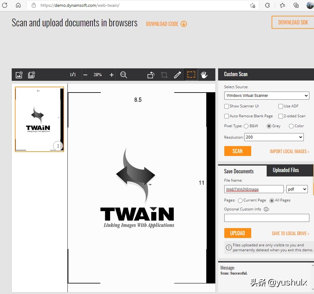 实现32/64位Windows虚拟扫描仪自定义图片加载