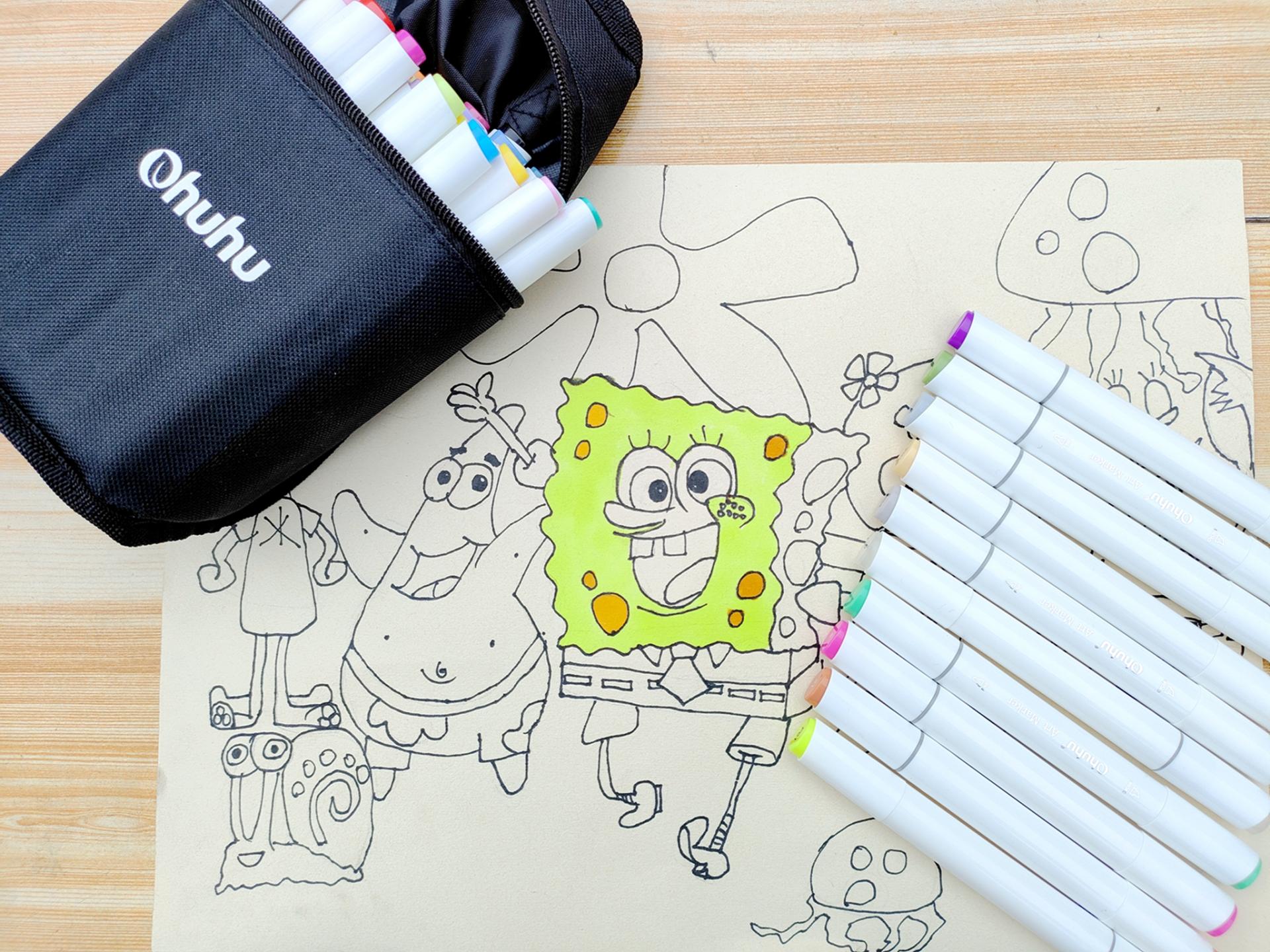 100多种颜色的软头马克笔,颜色全好用的软头马克笔