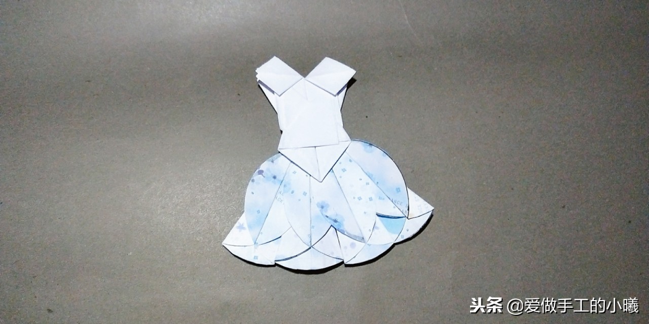 芭蕾鞋子怎么折纸教程图解,芭蕾舞裙子折纸教程