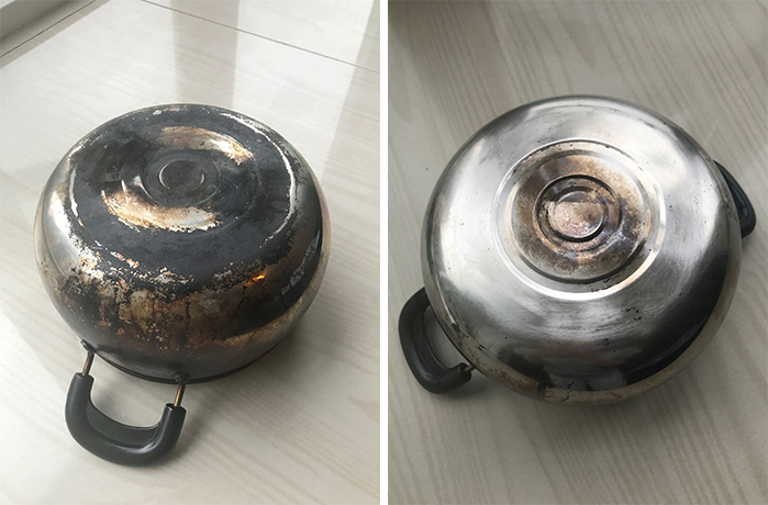 锅底外面焦黑怎么清洗,锅底外面烧焦的黑垢怎么去除
