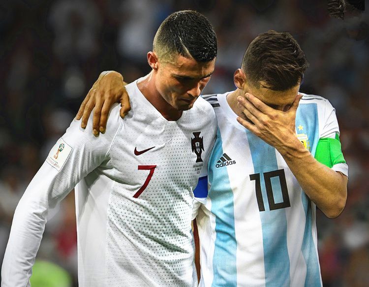 梅西拿世界杯冠军c罗成球王了,球仙梅西