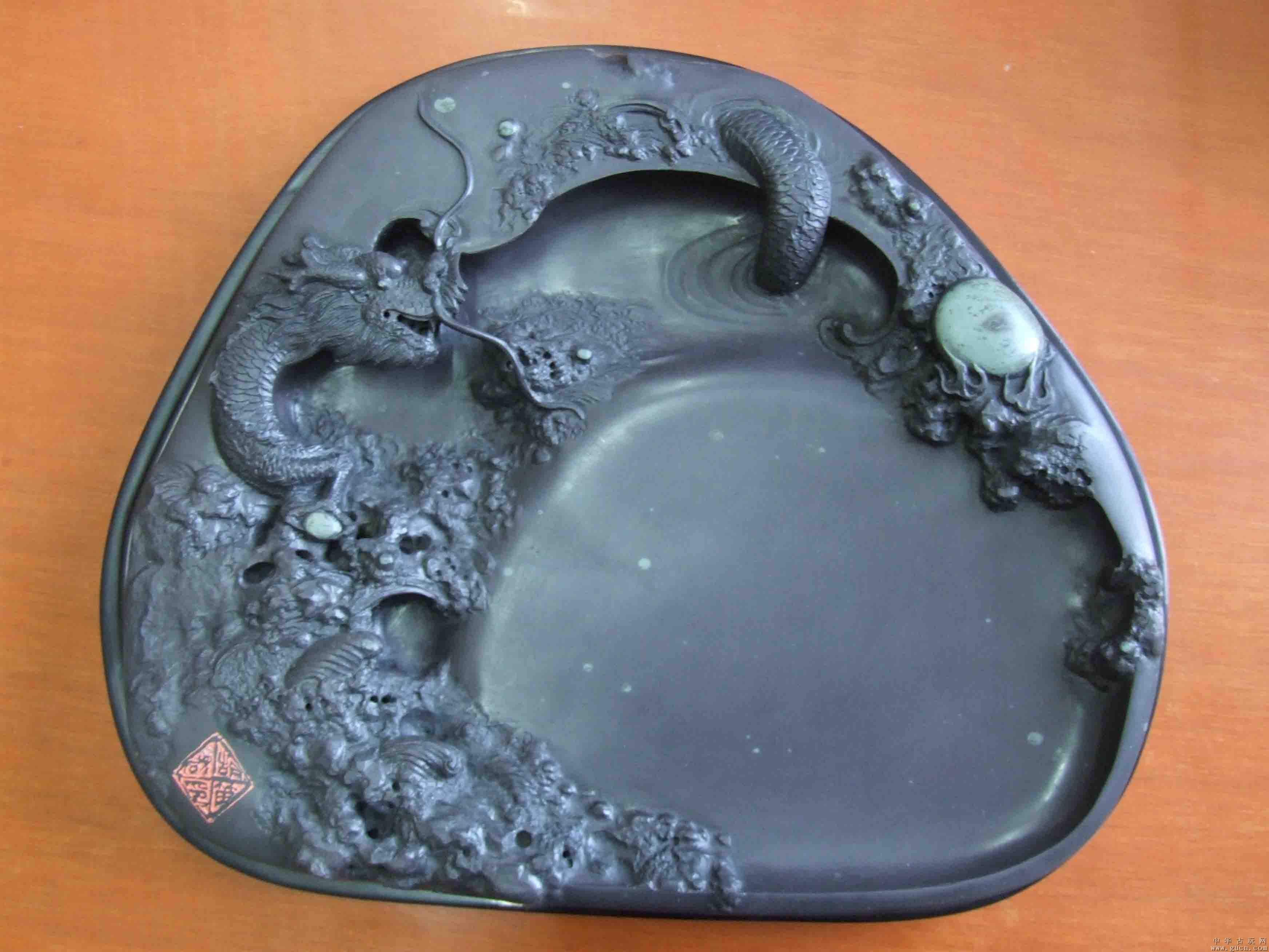 端砚老坑石品玫瑰紫,怎样鉴别老坑端砚石品