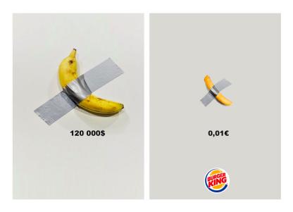 官博也调皮！这些欧美大牌恶搞天价香蕉，猜猜薯条能拍出多少钱？