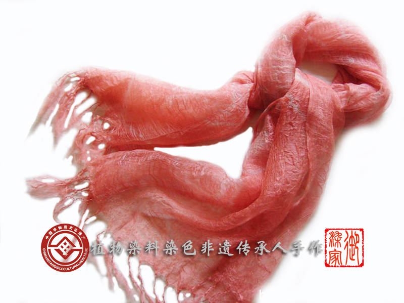 蜡染纯天然植物围巾,丝光棉彩色围巾