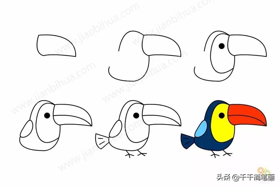 儿童简笔画：50组动物素材，简单易学，马住画起来！