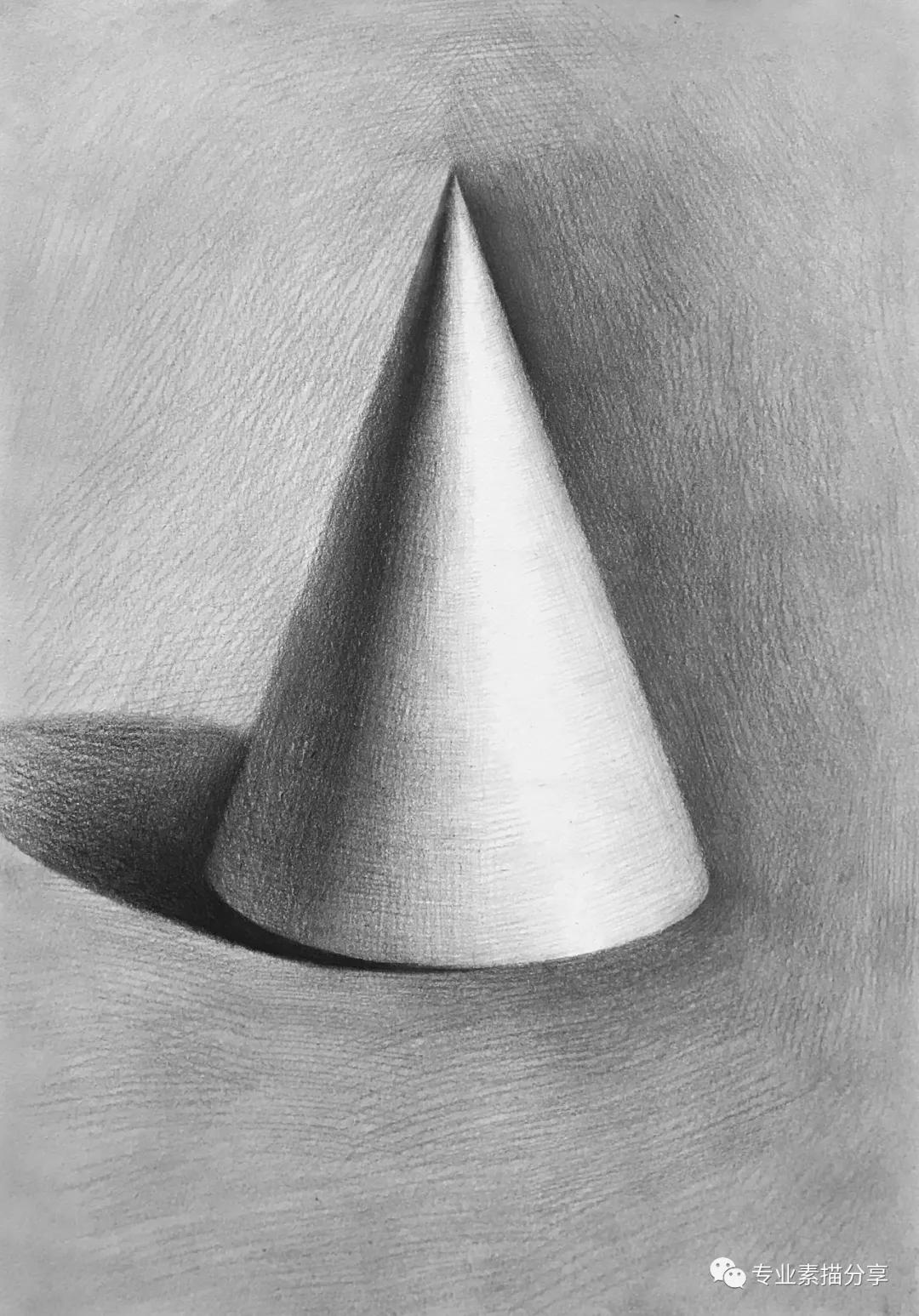 石膏几何体的画法步骤是什么,圆锥石膏几何体