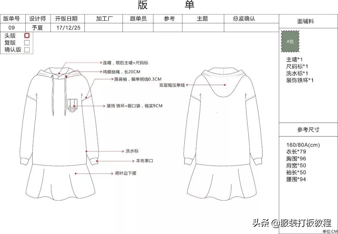服装工艺单撰写的十大关键问题