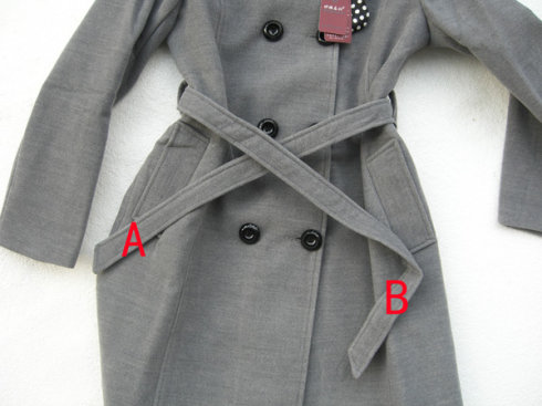 大衣背后蝴蝶结最简单打法慢动作,大衣腰带系法钻石结慢动作教程