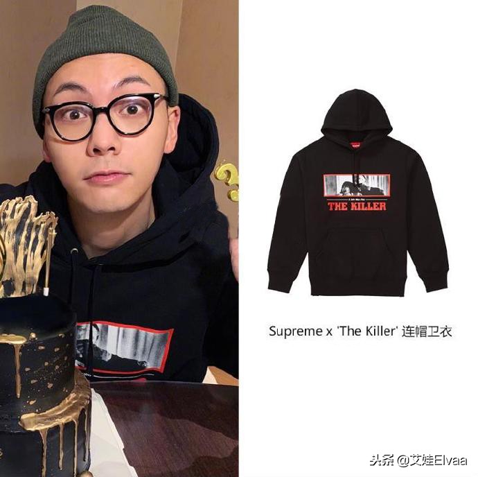 陈伟霆穿supreme黑色,陈伟霆宠爱里面同款连帽外套