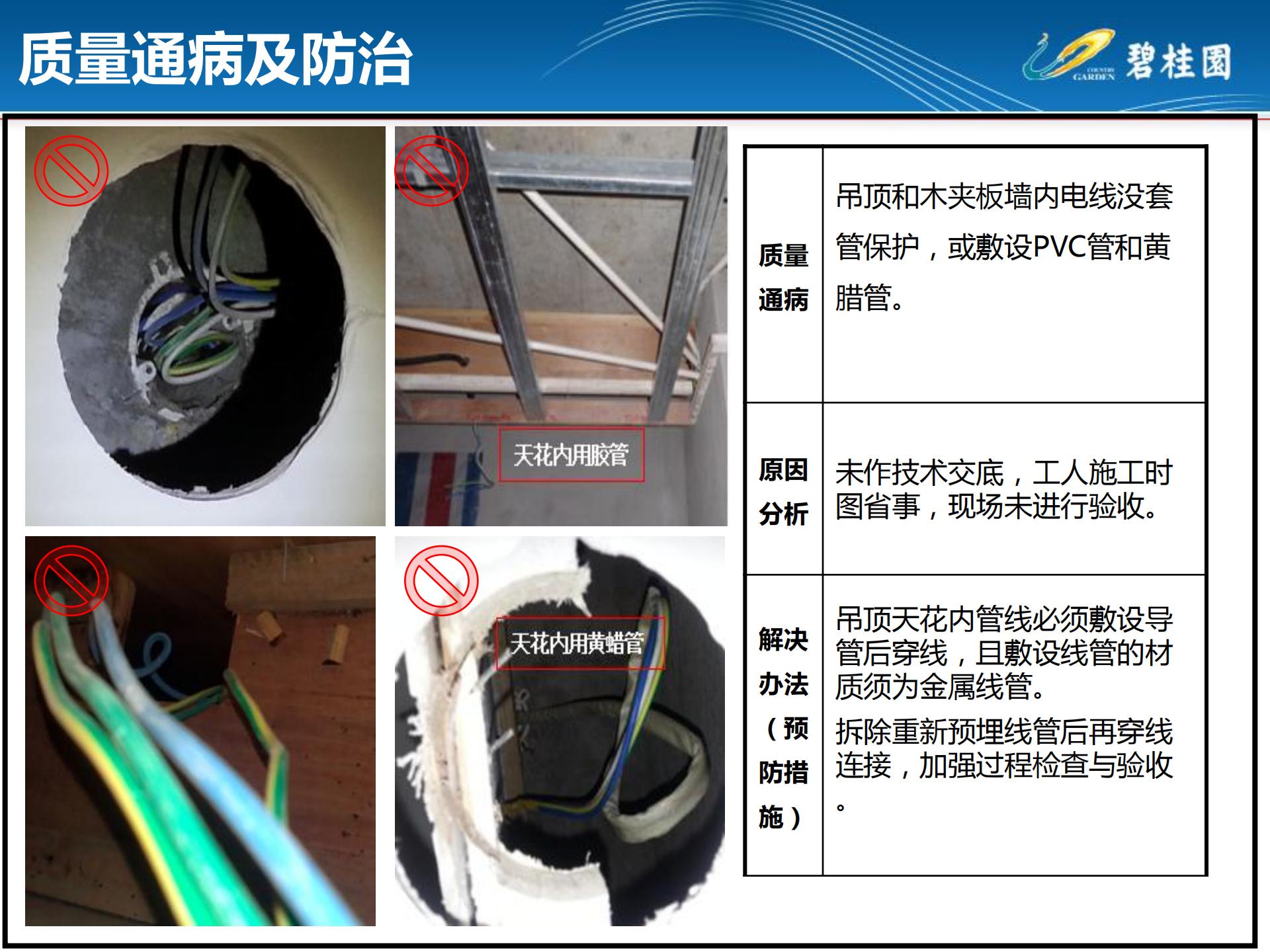 房建机电安装通病图,室内施工工艺质量通病