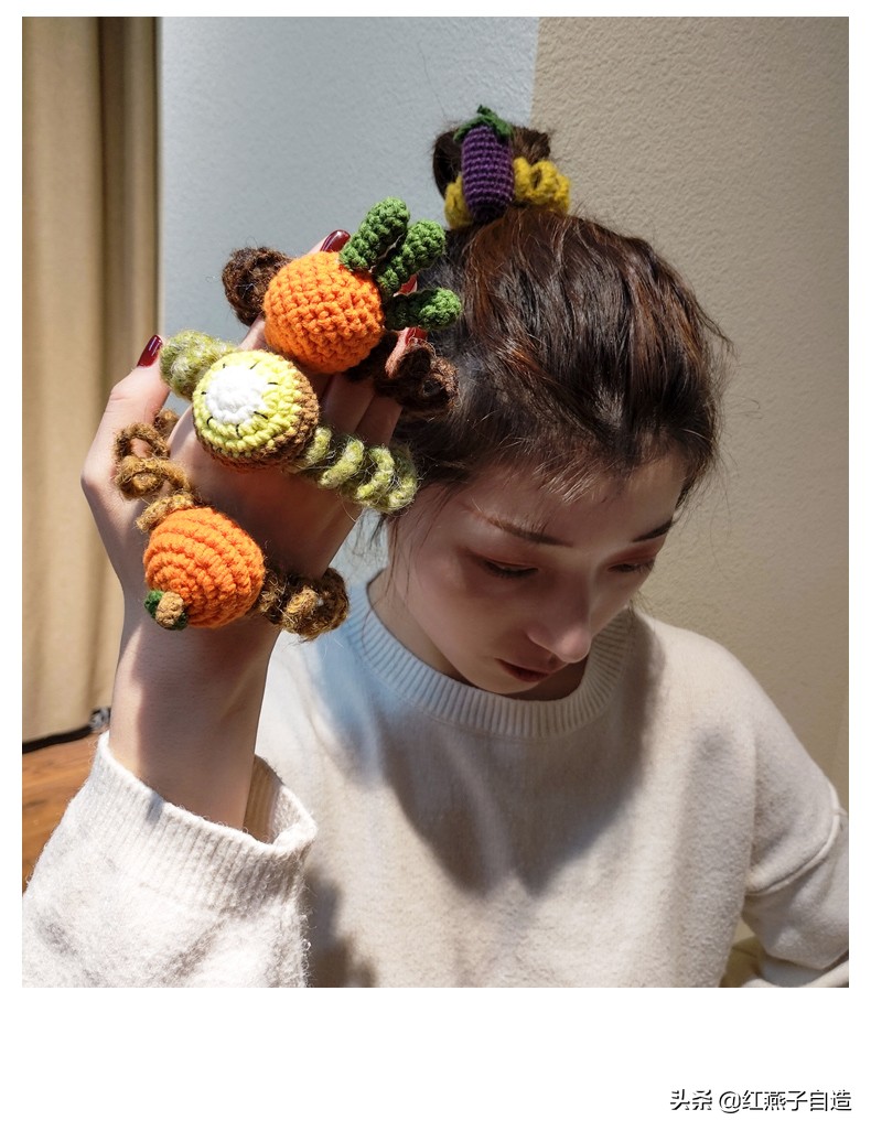 手工编织小饰品星黛露,纯色编织小饰品