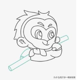 简笔画齐天大圣孙悟空帅气版,齐天大圣孙悟空简笔画教学