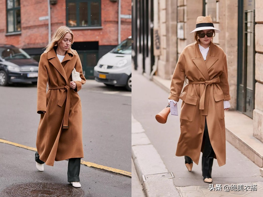 双面羊绒大衣极简轻奢风早秋穿搭,黑色羊绒大衣中长款外套穿搭