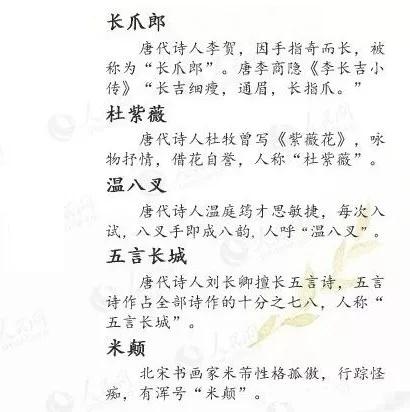 “诗魔”“香山居士”是谁？最全古代文化名人雅称，为孩子收藏