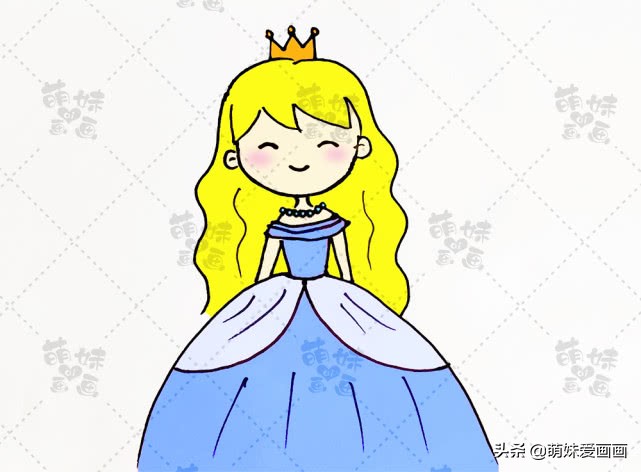 简单又漂亮的小公主简笔画,简单又好看的小公主简笔画