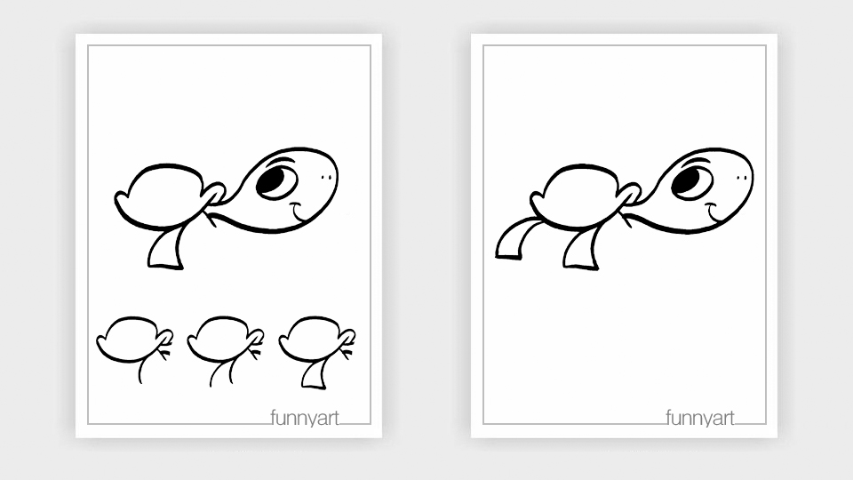 画一只简单又漂亮的乌龟,怎么画乌龟和兔子比赛