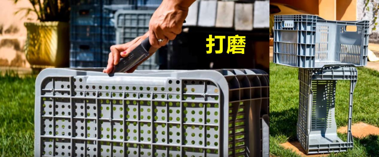 卖水果剩的塑料筐，老公堆在墙角做个L型衣帽间，还挺像回事的