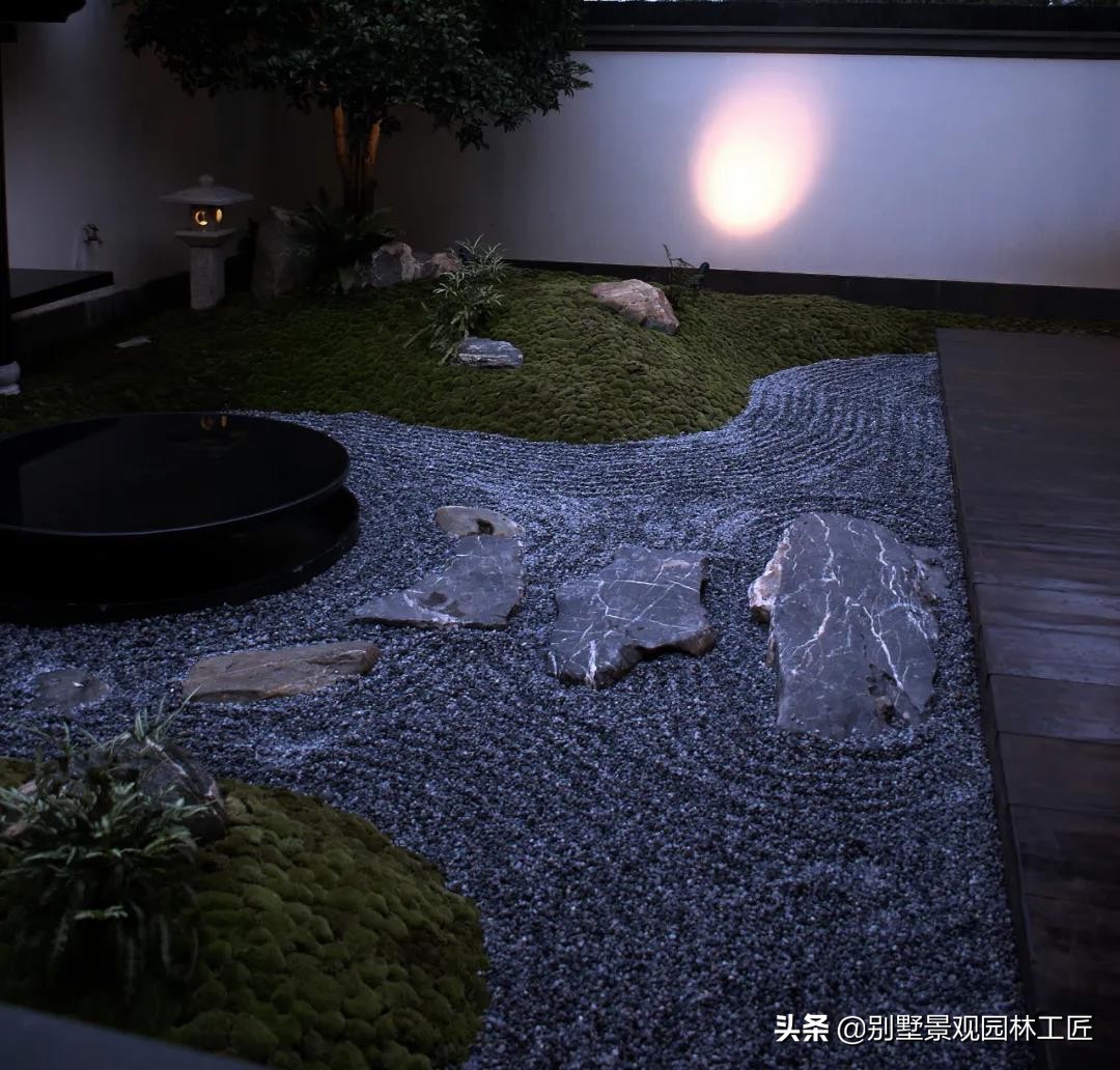 松江区禅意日式庭院设计,日式禅意园林小景观