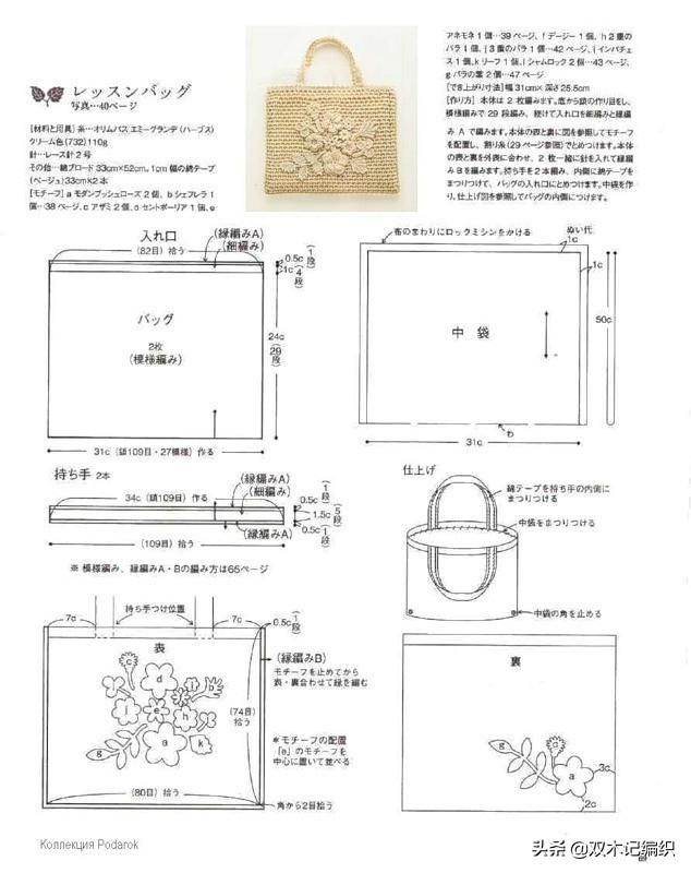 多款漂亮时尚的爱尔兰蕾丝钩花配饰手拿包包，附图解