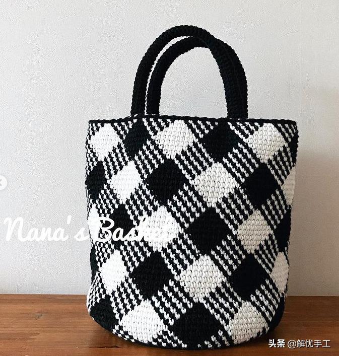 韩国钩针教程,简单的钩针编织包