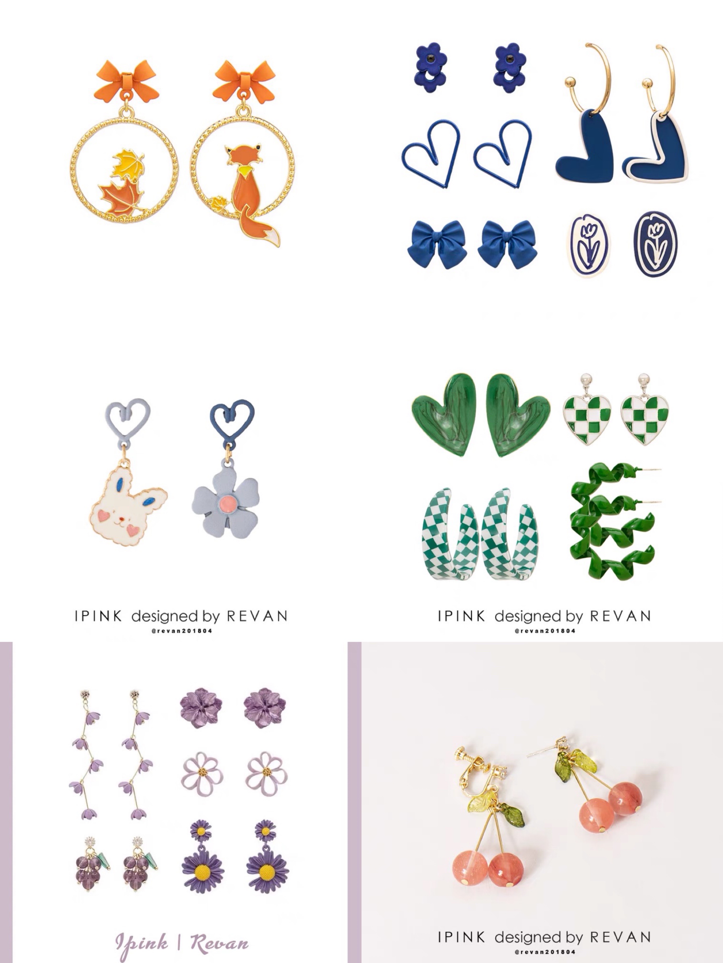 可爱时尚的耳环,小清新小众耳环